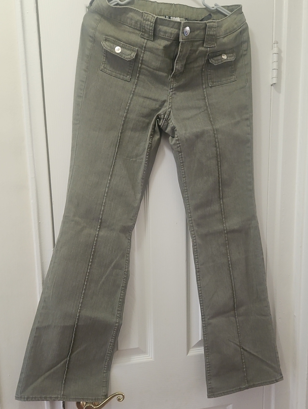 Olive Green Flared Pants
